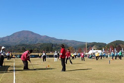 青麻山をバック